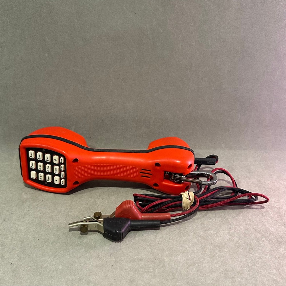 Harris TS30 Test Set Lineman Butt Set Telephone Line Tester Orange TS30-01